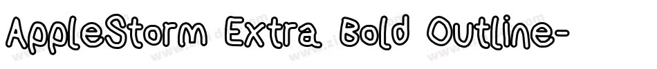 AppleStorm Extra Bold Outline字体转换